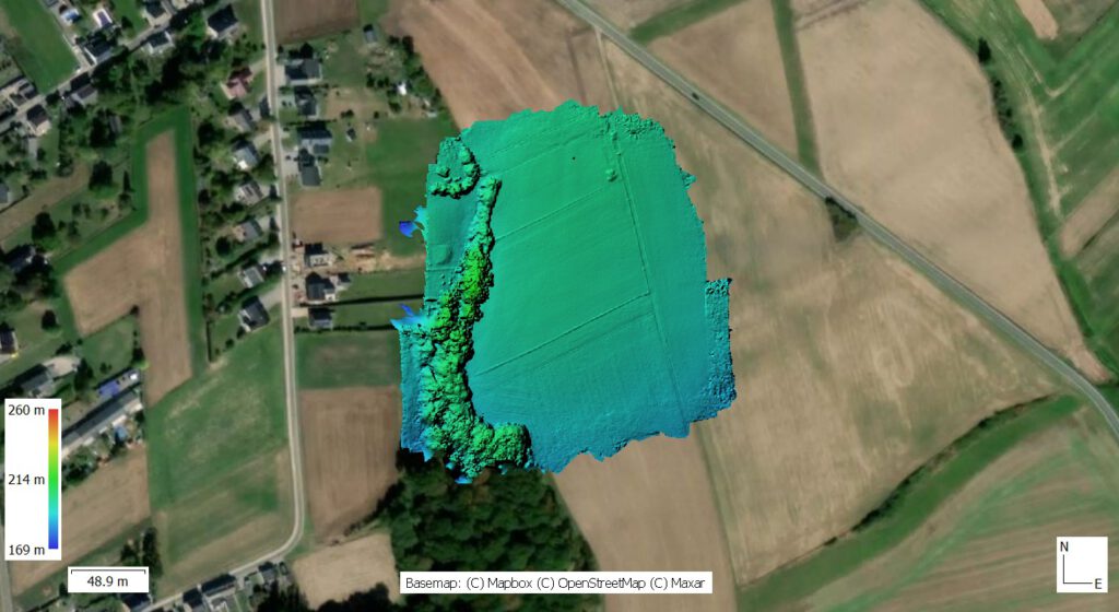 Modèle numérique d'élévation par photogrammétrie grâce à un drone dji mavic 3T
